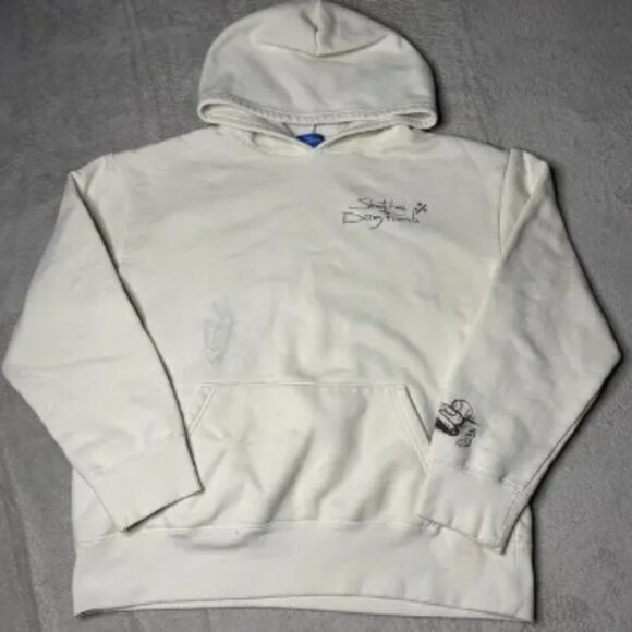 Tokyo Disney Resort ‘Sketches Of Disney’ Sweatshirt Hoodie Size Large Cream - Picture 1 of 12